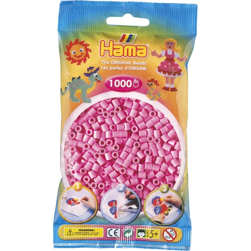 Hama Pastel Pink Midi Perler – 1000 stk.