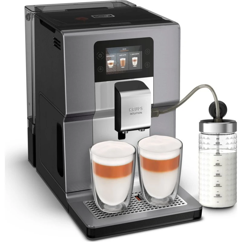 Krups EA875E Intuition Preference+ Fuldautomatisk Kaffemaskine - Sølv/Grå