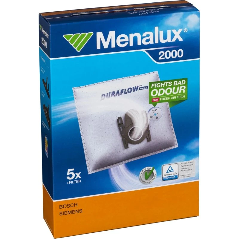 Menalux 2000 Støvsugerpose – 5 stk – Til Bosch & Siemens