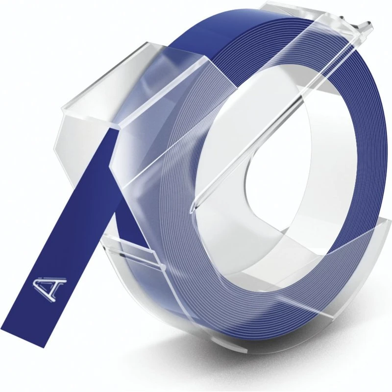 DYMO 3D Prægetape 9mm x 3m Hvid på Blå