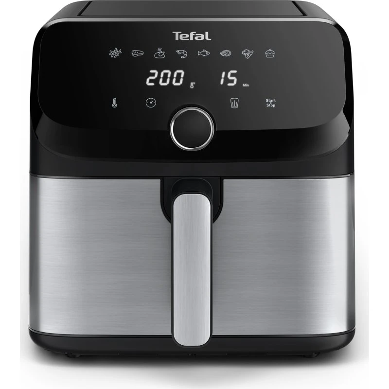 Tefal Easy Fry Mega EY855D10 7,5L Airfryer, 2,02 kW, Sort/Rustfrit Stål