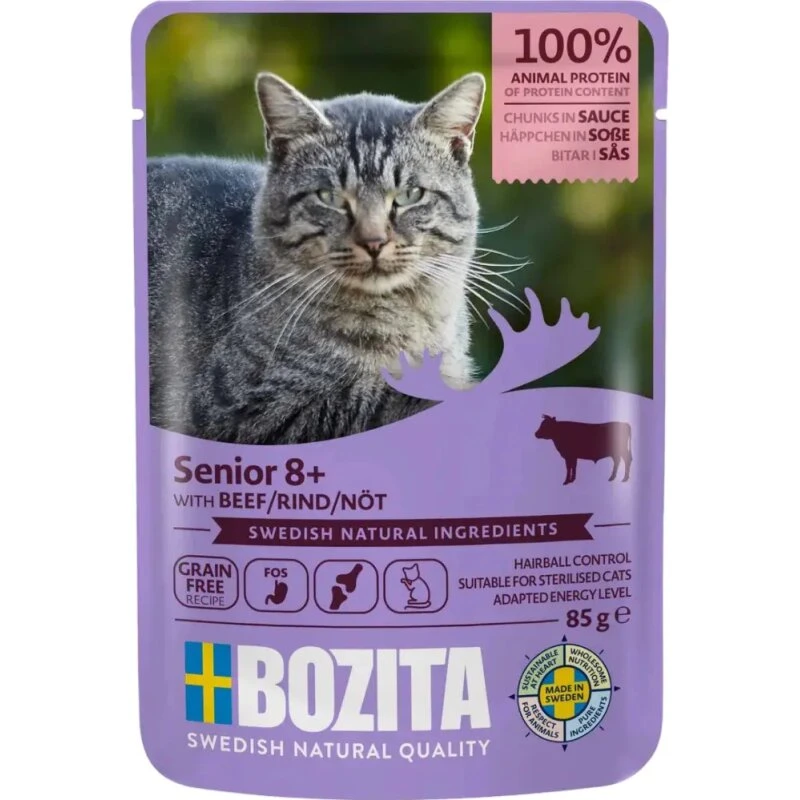Bozita Feline Senior 8+ Oksekød i sauce 85 g