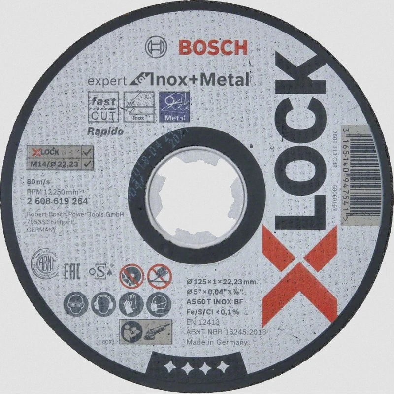 Bosch X-LOCK Skæreskive EFMI 125x1,0 mm til Inox og Metal