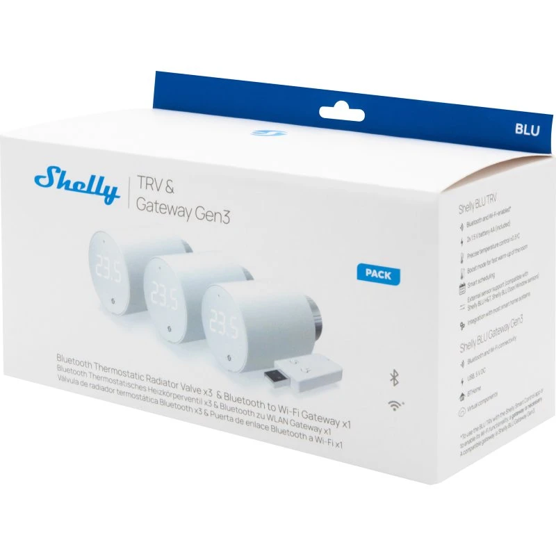 Shelly BLU TRV 3-pack + BLU Gateway Gen3