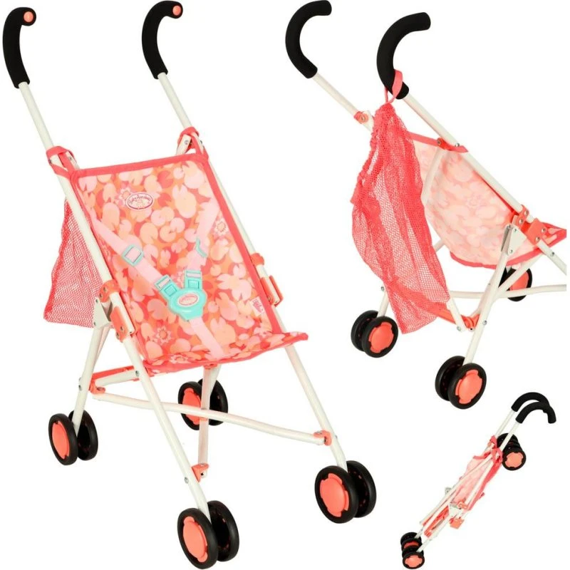 Baby Annabell Klapvogn med Netpose, Pink, 62 cm