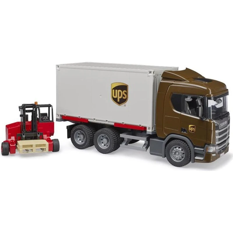 Bruder Scania Super 560R UPS Lastbil med Gaffeltruck