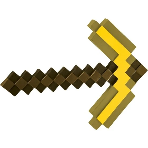 JAKKS Pacific Minecraft Gold Pickaxe, 15,75 cm, Officielt licenseret