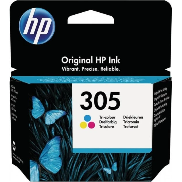 HP Blæk 305 Tri-colour (Cyan, Magenta, Gul) Standardkapacitet