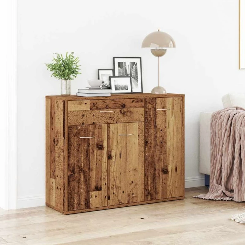 vidaXL Skænk 88x30x70 cm Konstrueret Træ Gammelt Træ-Look