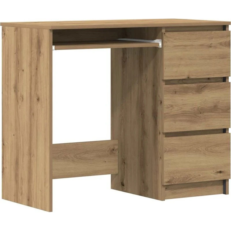 vidaXL Skrivebord 90x45x76 cm Hvid Konstrueret Træ