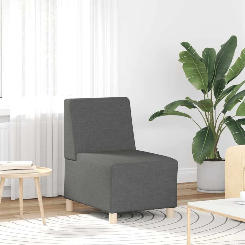 vidaXL modulær sofa uden armlæn mørkegrå 55 cm stof