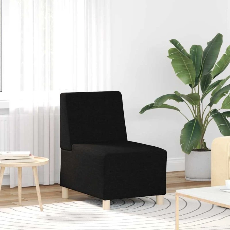 vidaXL modulær sofa uden armlæn sort 55 cm stof