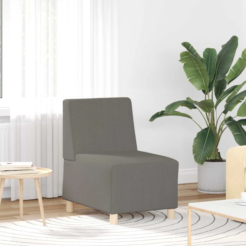 vidaXL Modulsofa enhed uden arme lysegrå 55 x 74 x 82 cm