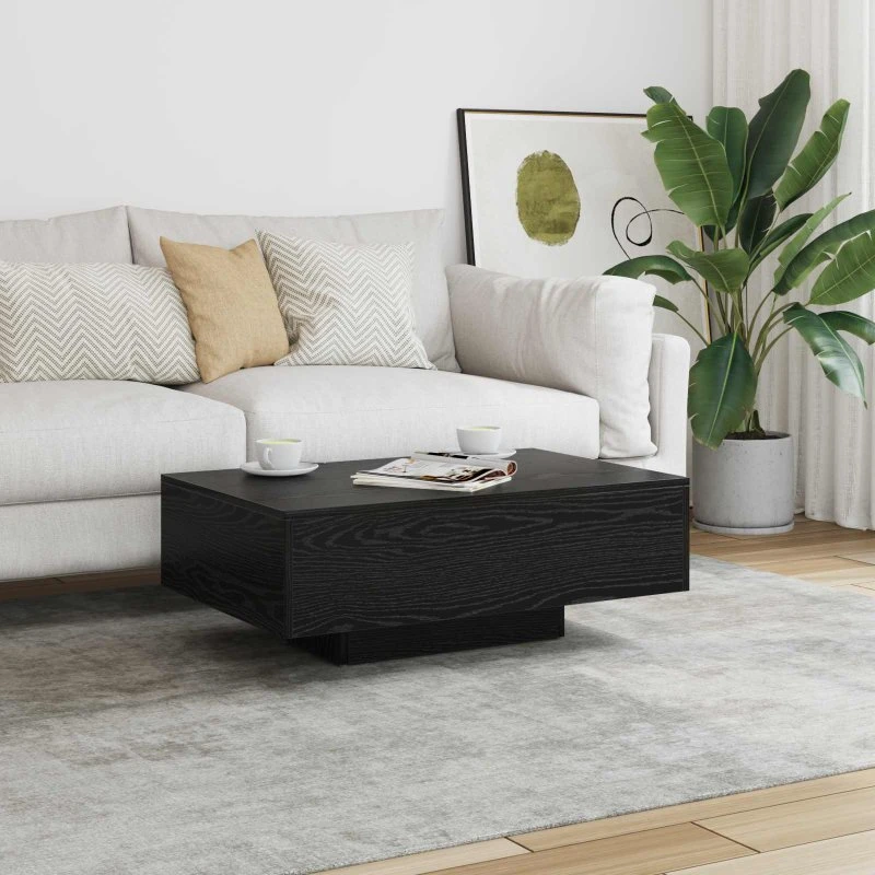 vidaXL Sofabord Sort Eg 85 x 55 x 31 cm Konstrueret Træ
