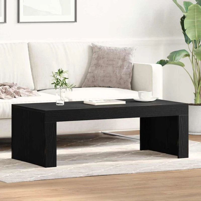 vidaXL Sofabord Sort Eg 102 x 50 x 35 cm Konstrueret Træ
