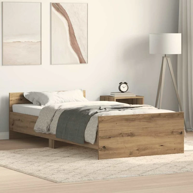 vidaXL Sengeramme 75x190 cm Konstrueret Træ Kunsteg