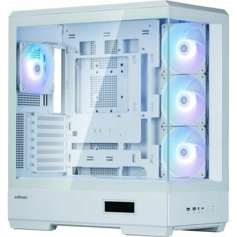Zalman P50 DS Hvid Mid-Tower PC-Kabinet med 4x ARGB Fans