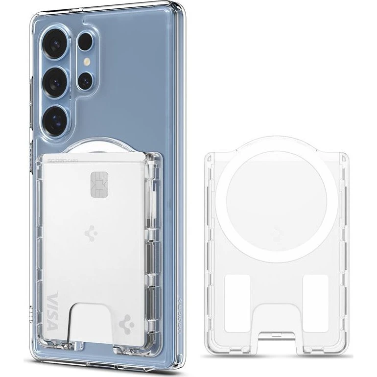 Spigen Ultra Hybrid Wallet MagSafe - Crystal Clear for Samsung Galaxy S25