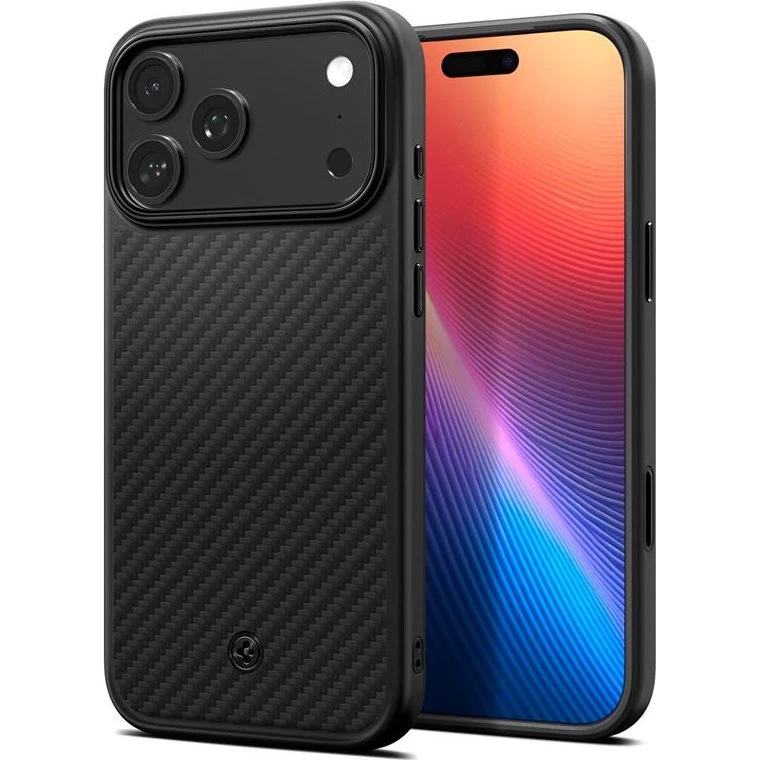 Spigen Enzo Aramid T Cover, Sort til iPhone 17 Pro Max