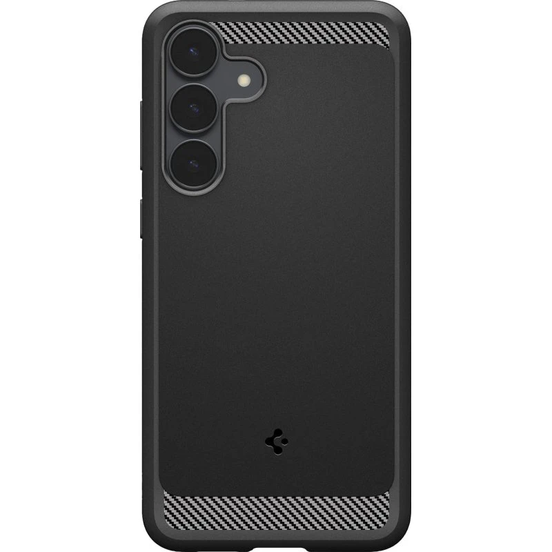 Spigen Rugged Armor - Matte Sort - Samsung Galaxy S25 FE