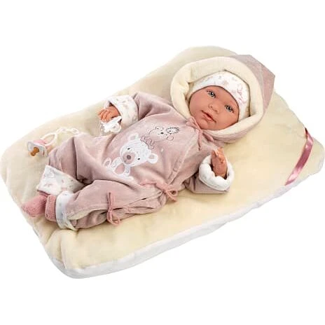 Llorens babydukke 42 cm med pude