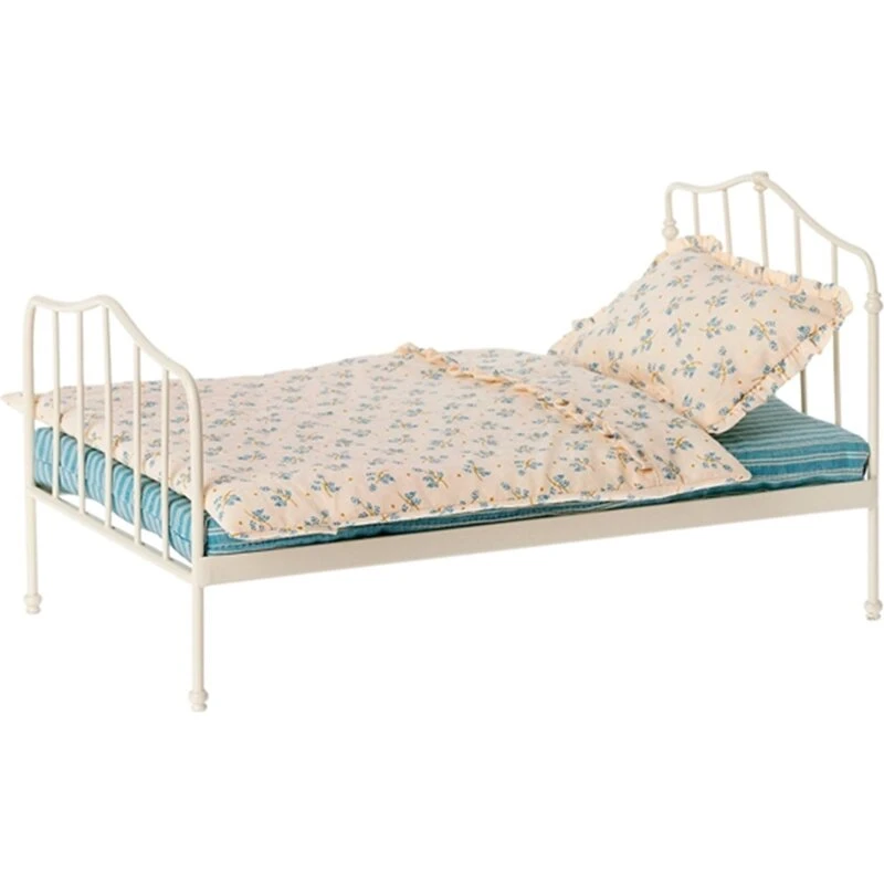 Maileg Miniature seng blå (metal) Str. 1-2