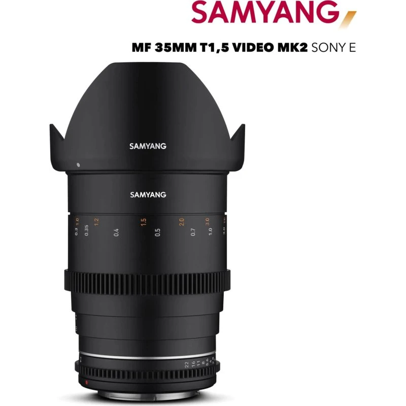 Samyang VDSLR 35mm T1.5 MK2 Cine Objektiv til Sony E – Full-frame