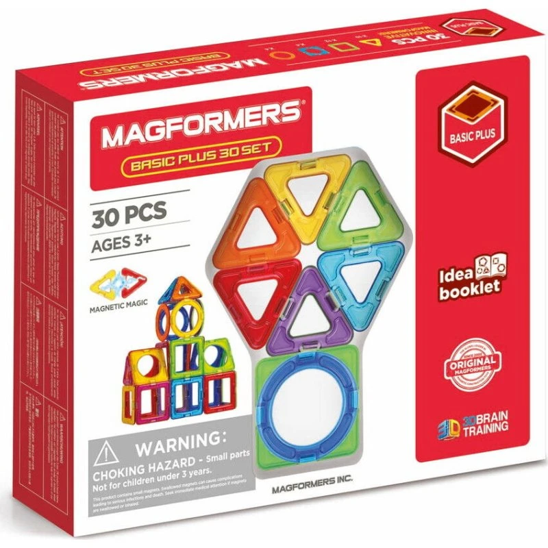 Magformers Basis Plus 30 - Magnetisk 3D-byggelegetøj