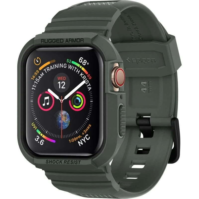 Spigen Rugged Armor Pro Grøn, Apple Watch 44mm/45mm