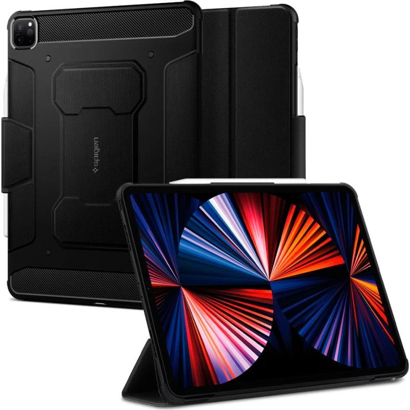 Spigen Rugged Armor Pro - Sort - iPad Pro 12,9" (2021/2022)