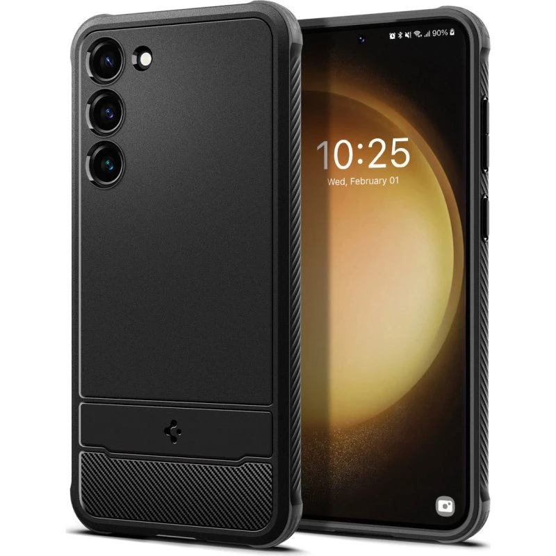 Spigen Rugged Armor - Sort - Samsung Galaxy S23