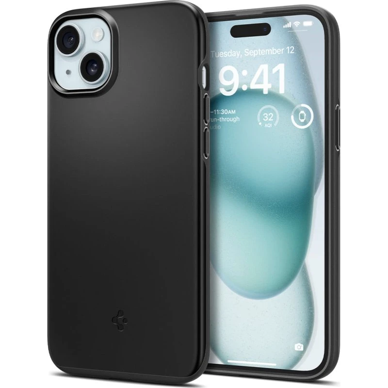 Spigen Thin Fit - Sort - iPhone 15