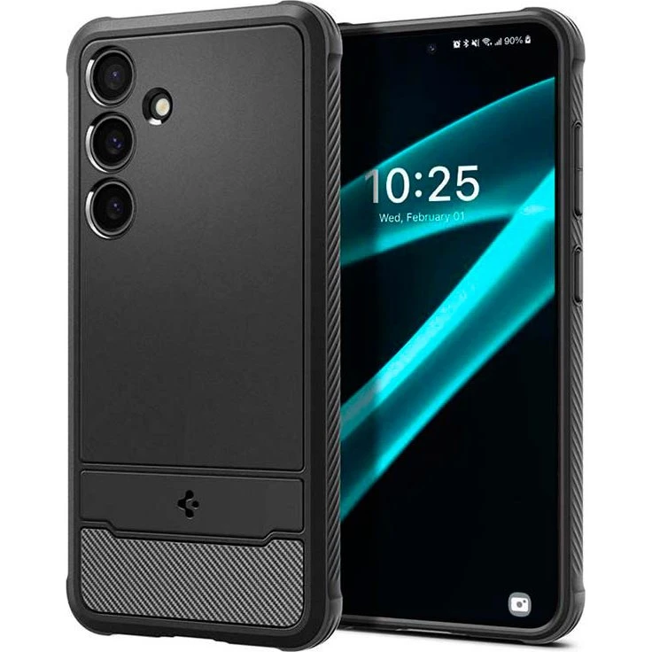 Spigen Rugged Armor Mat Sort til Samsung Galaxy S24+