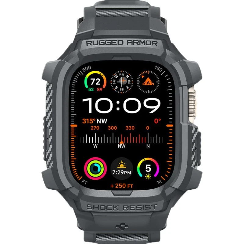 Spigen Rugged Armor Pro Mørkegrå til Apple Watch Ultra 3/2/1