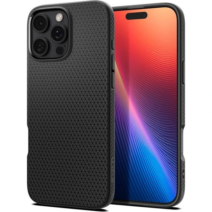 Spigen Liquid Air - Matte Sort til iPhone 16 Pro