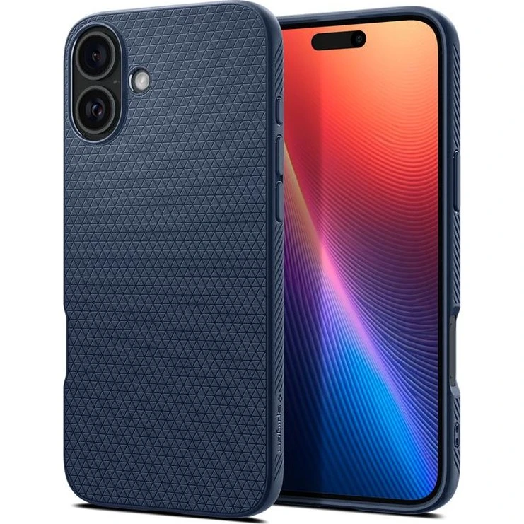 Spigen Liquid Air - Navy Blå - iPhone 16