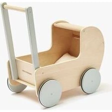 Kids Concept Dukkevogn inkl. pude og dyne, natur (42x26x43 cm)