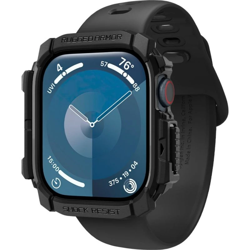 Spigen Rugged Armor - Matte Sort - Apple Watch 10 42mm