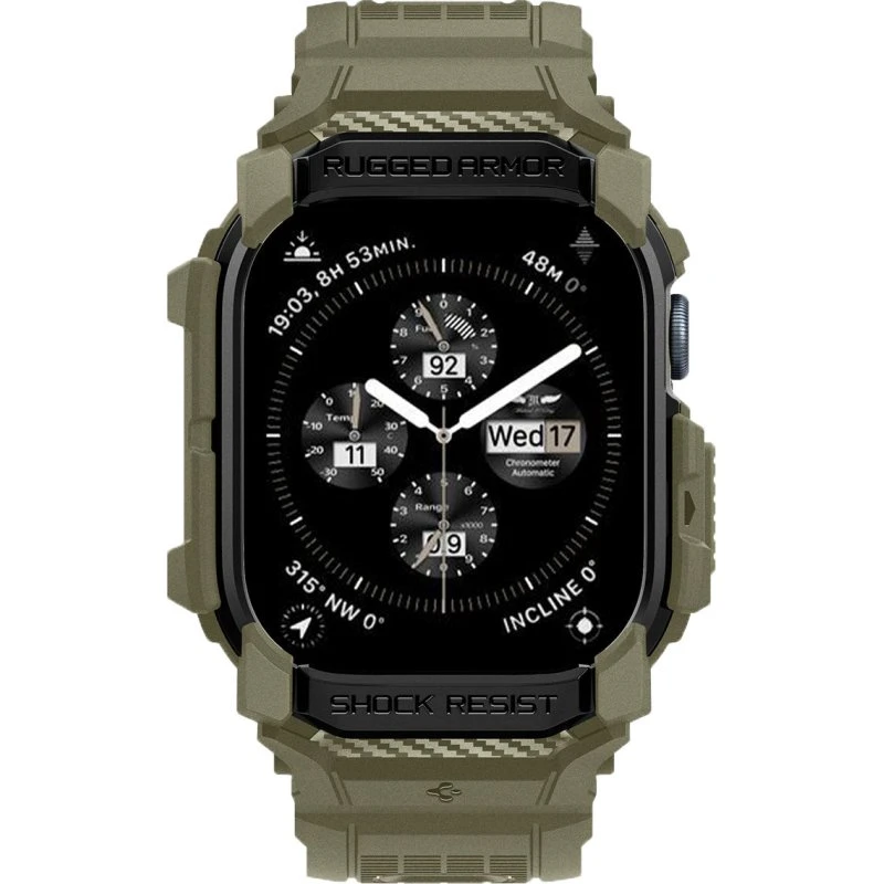 Spigen Rugged Armor Pro Vintage Khaki 46mm til Apple Watch 11/10