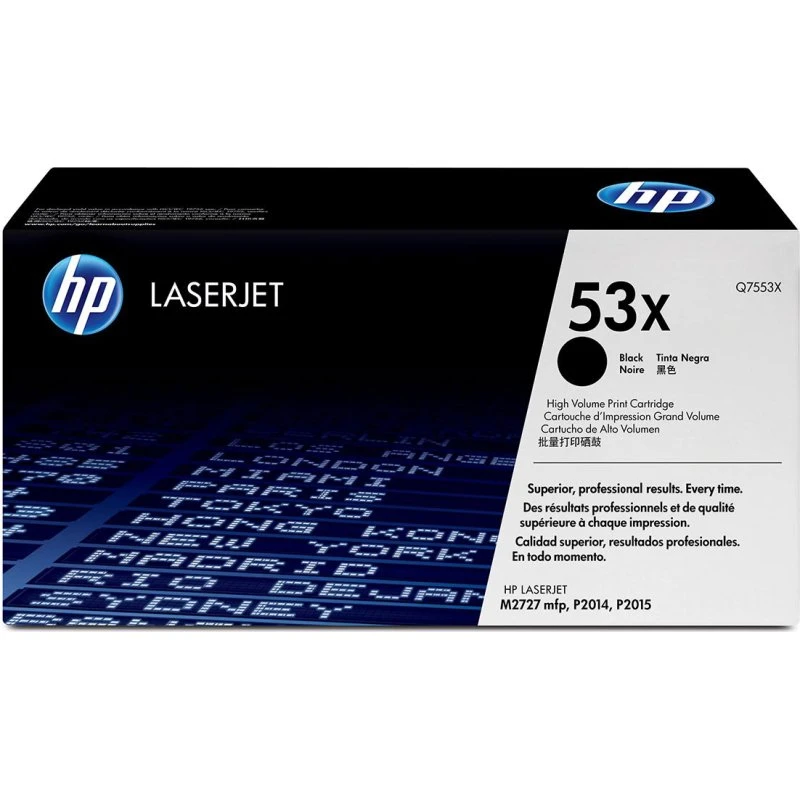 HP 53X Q7553X Sort Toner, 7000 sider