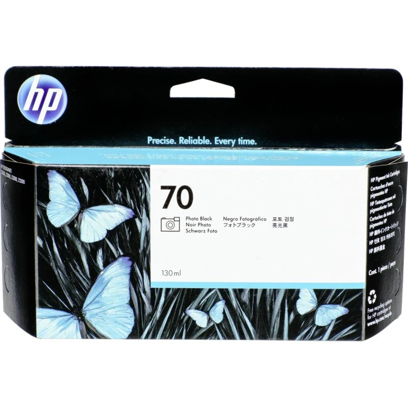 HP 70 Foto Sort Blækpatron 130 ml