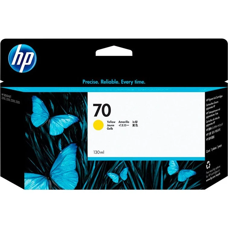 HP 70 Gul Blækpatron 130 ml til DesignJet
