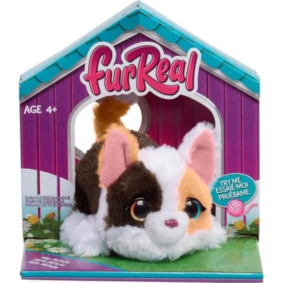 FurReal My Minis 15 cm Kitty - Blåt og Gult Øje, Interaktiv Kæledyrsbarn