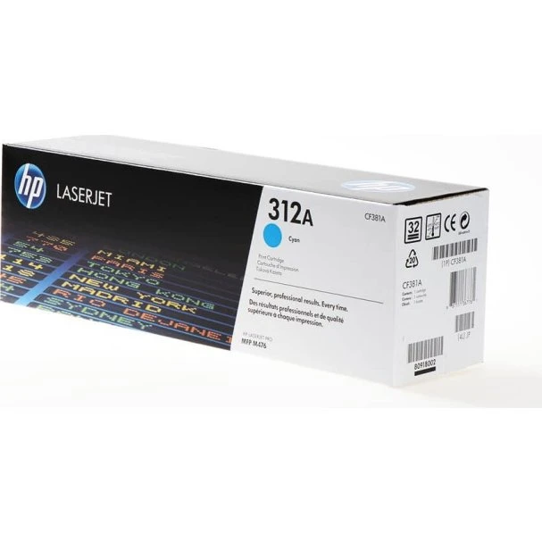 HP 312A CF381A Cyan Toner, 2700 sider, Original