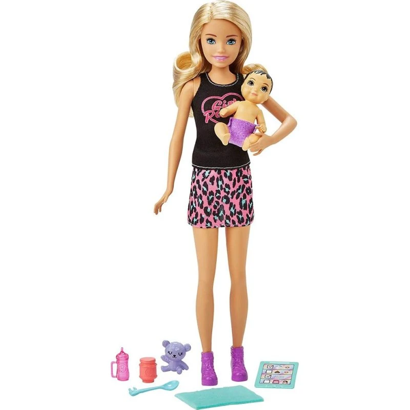 Barbie Skipper Babysitter med Baby og Tilbehør