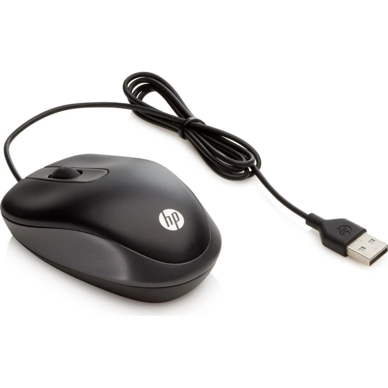 HP G1K28AA Optisk Mus, 2 Knapper, Grå, USB