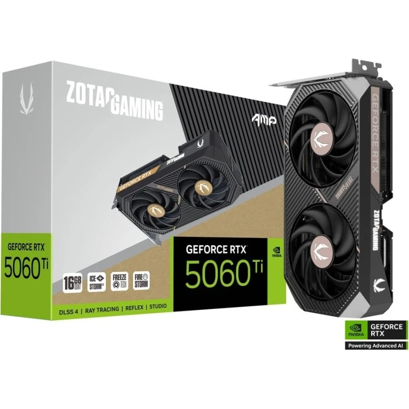 ZOTAC GeForce RTX 5060 Ti AMP! 16GB GDDR7 Grafikkort
