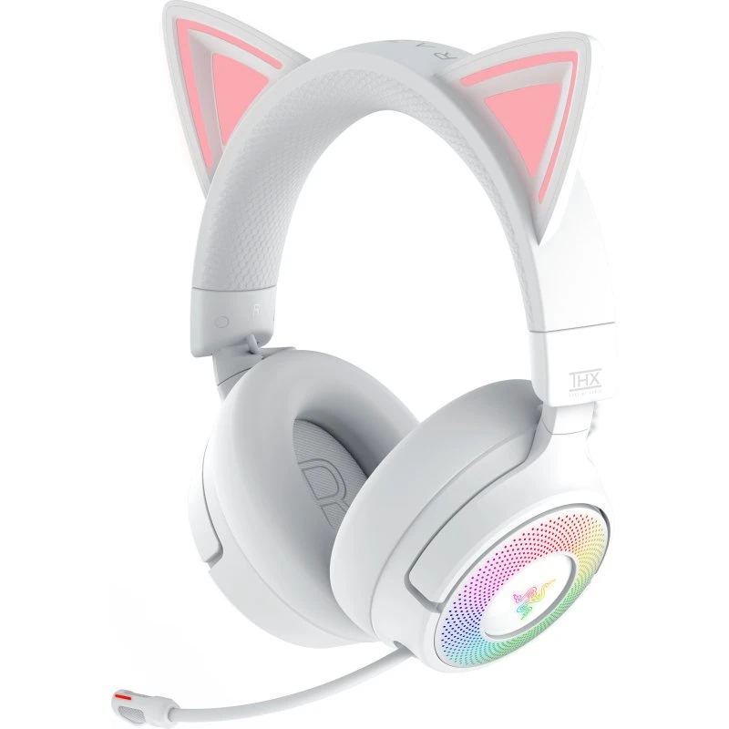 Razer Kraken Kitty V3 Pro Trådløst Headset med Katteører - Hvid