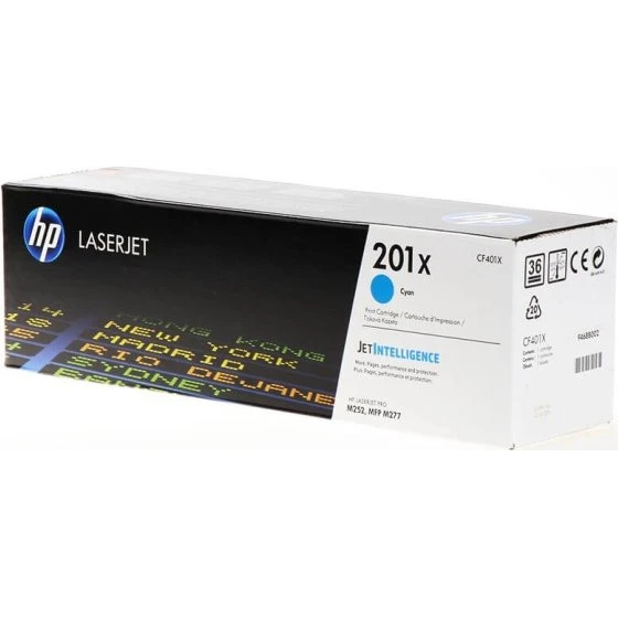 HP 201X CF401X Cyan Høj Kapacitet Toner