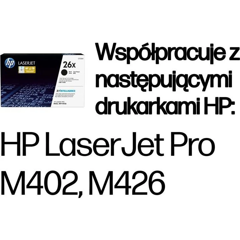 HP 26X Sort Høj Kapacitet Toner, 9000 sider